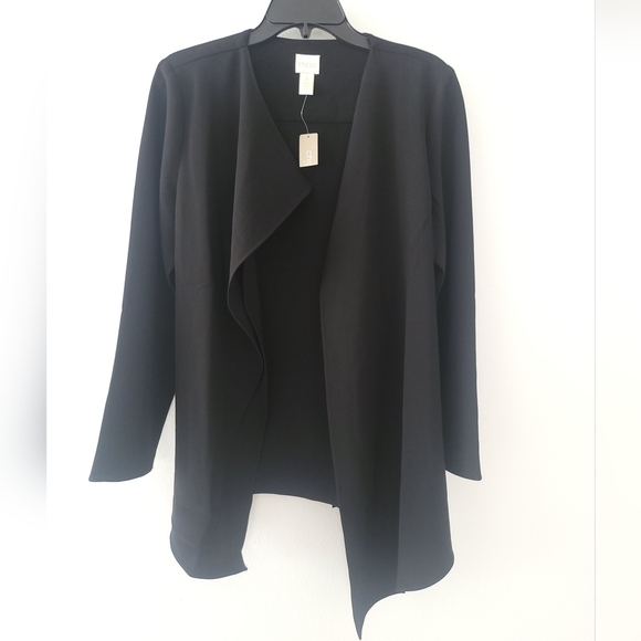 Chico's Jackets & Blazers - Chicos Cardigan Elegant Black Women's Size 1  NWT